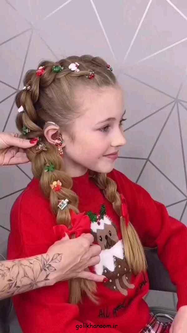 مدل مو برای دختر ۱۰ ساله 2024؛ همراه با بافت های جذاب و اکسسوری‌های ترند مو