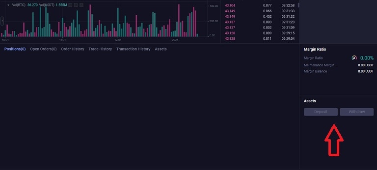 برداشت و واریز در ApolloX